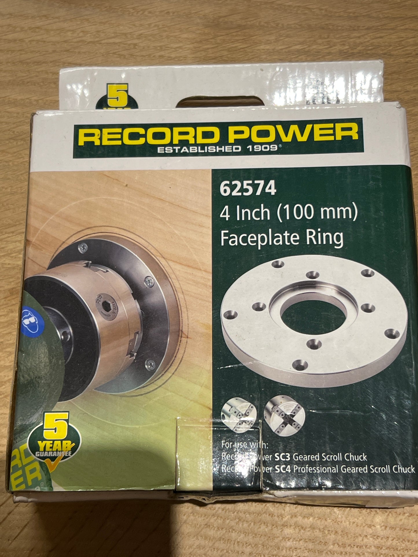 62574 4 inch (100mm) Faceplate Ring | Record Power | SC3 | SC4